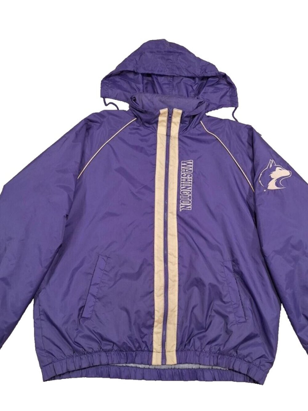 Y2k Starter Washington Huskies Insulated Jacket Hooded NCAA Football. Sz XXL.